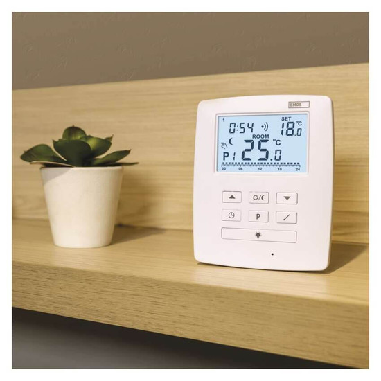 Emos Raumthermostat OpenTherm programmierbar kabellos 7-30°C 0,2°C P5611OT