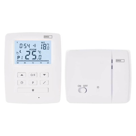 Emos Raumthermostat OpenTherm programmierbar kabellos 7-30°C 0,2°C P5611OT