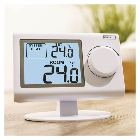 Emos Raumthermostat manuell kabellos 5-35°C feste Hysterese P5614