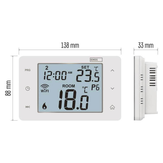 Emos Raumthermostat GoSmart WiFi programmierbar verkabelt 5-35°C P56201
