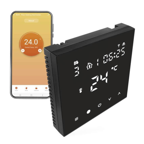 Emos Fußbodenheizungs-Thermostat GoSmart Fußbodenheizung Unterputz WiFi mit Batteriepufferung P56201BUF