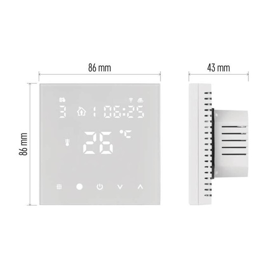 Emos Fußbodenheizungs-Thermostat GoSmart Fußbodenheizung Unterputz WiFi 1-70°C P56201UF