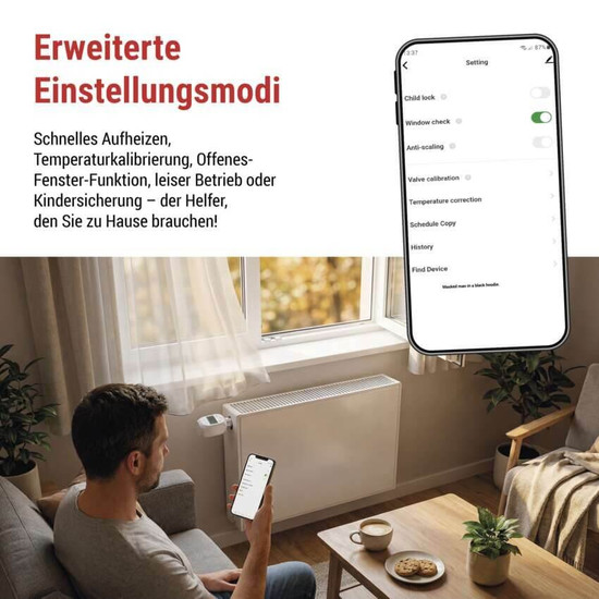 Emos Heizkörperthermostat GoSmart ZigBee 5-30°C mit Frostschutz P5631S