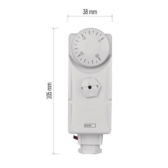Emos Anlegethermostat Anlege-Thermostat mit Fernfühler 0-90°C P5682