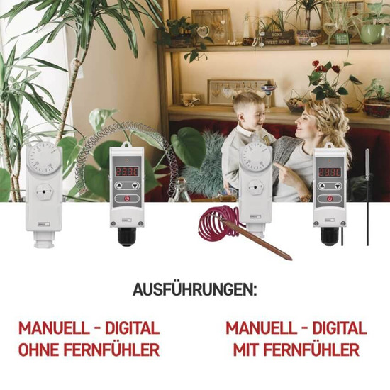 Emos Anlegethermostat Anlege-Thermostat mit Fernfühler 5-90°C P5684