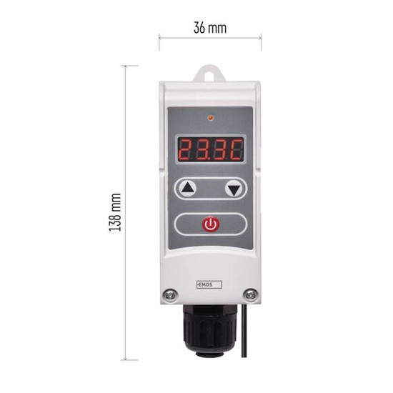 Emos Anlegethermostat Anlege-Thermostat mit Fernfühler 5-90°C P5684