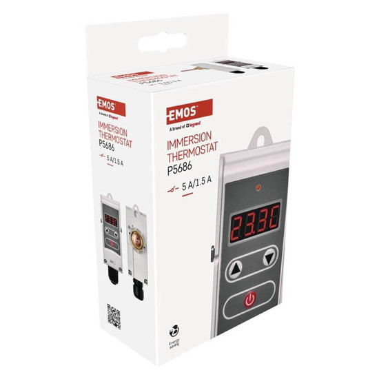Emos Tauchthermostat mit Tauchhülse 5-80°C 0,1°C P5686