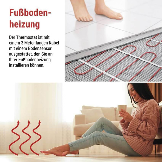 Emos Raumthermostat OpenTherm programmierbar verkabelt Fußbodenheizung P56A01