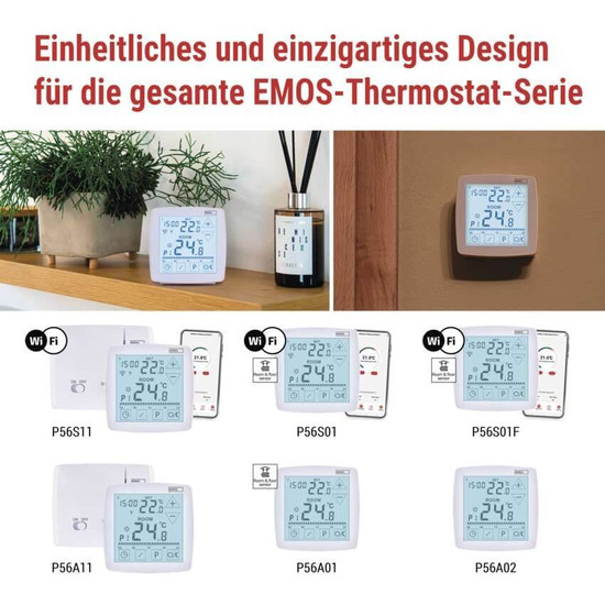 Emos Raumthermostat OpenTherm programmierbar verkabelt Fußbodenheizung P56A01