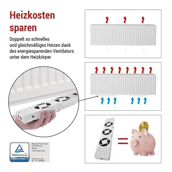 Emos Heizkörperventilator Erweiterung 1 Lüfter 36m³/h P56EXT1