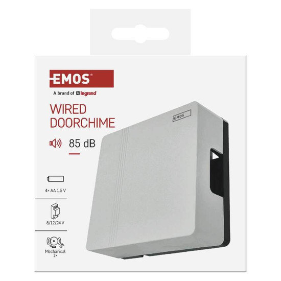 Emos Türklingel verkabelt 4x AA/Transformer ohne Lautstärkeregelung P57101