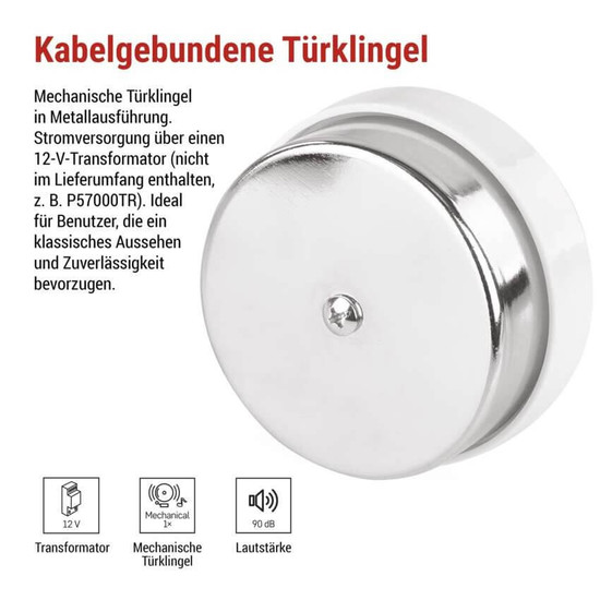 Emos Türklingel verkabelt 12V AC 90dB P57104