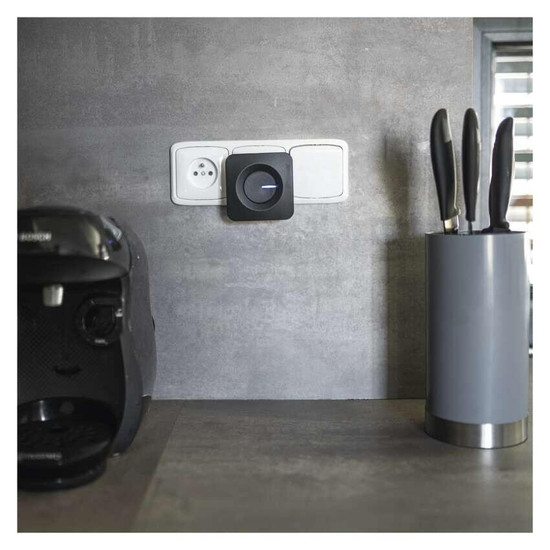 Emos Funkklingel netzbetrieben batterielose Taste 180m Schwarz P5729B