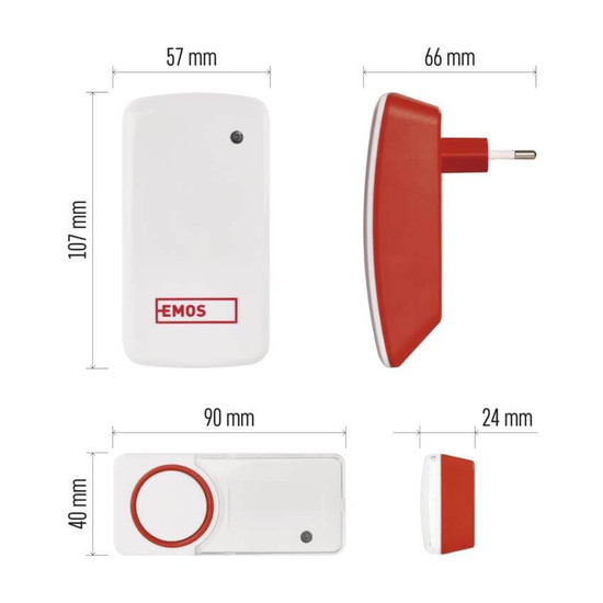 Emos Funkklingel batterielose Taste 150m bis 8 Tasten P5750