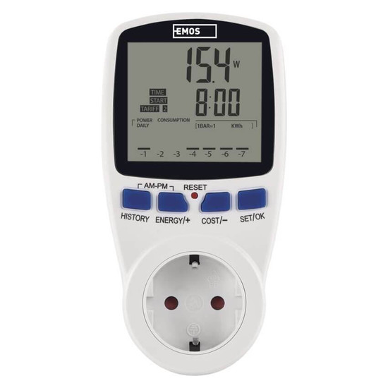 Emos Energiekostenmessgerät bis 3680W LED-Anzeige P5822