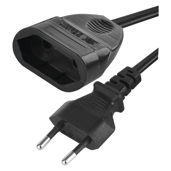 Emos Verlängerungskabel Typ E 3m 2,5A Schwarz PC01303