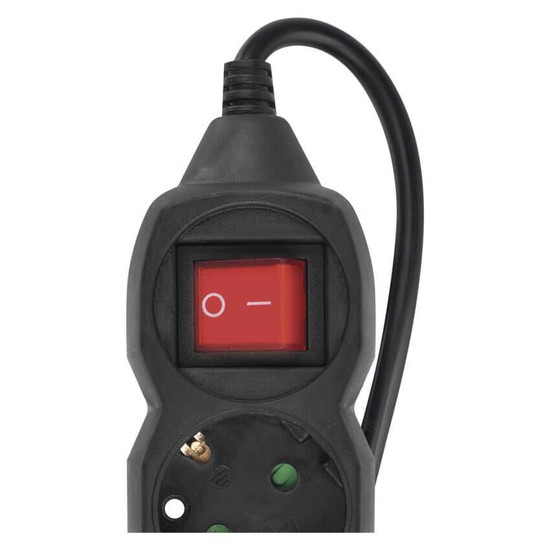 Emos Steckdosenleiste 5-fach mit Schalter 1,5m Schwarz PVC PC1521R