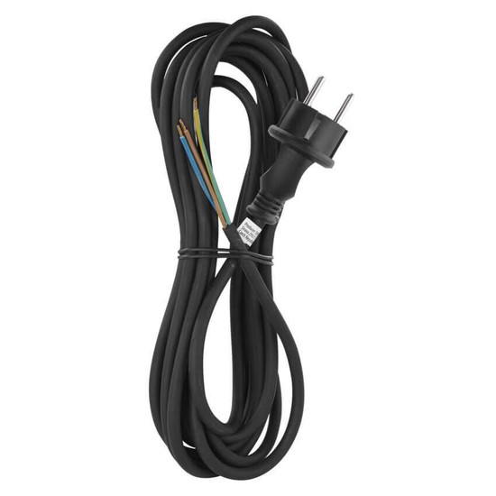 Emos Anschlussleitung Gummi/Neopren 3x1mm² 5m H05RN Schwarz S03150N