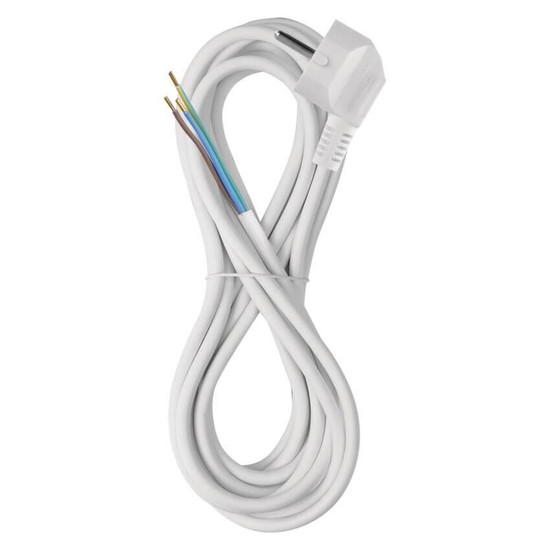 Emos Anschlussleitung PVC 3x1,0mm² 5m Weiß S14315
