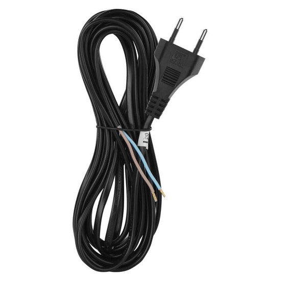 Emos Anschlussleitung PVC 2x0,75mm² 5m Schwarz S19275