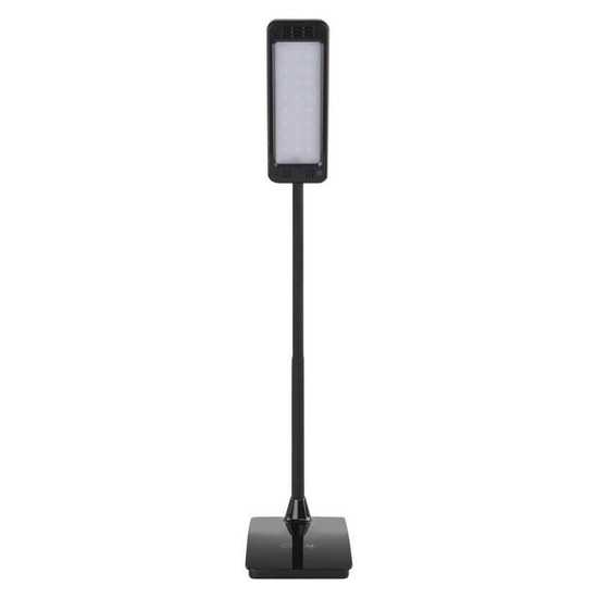 Emos LED Schreibtischleuchte 6W CCT warm-/neutral-/tageslichtweiss 3000K/4500K/6800K Schwarz 17x10,5cm Z7599B