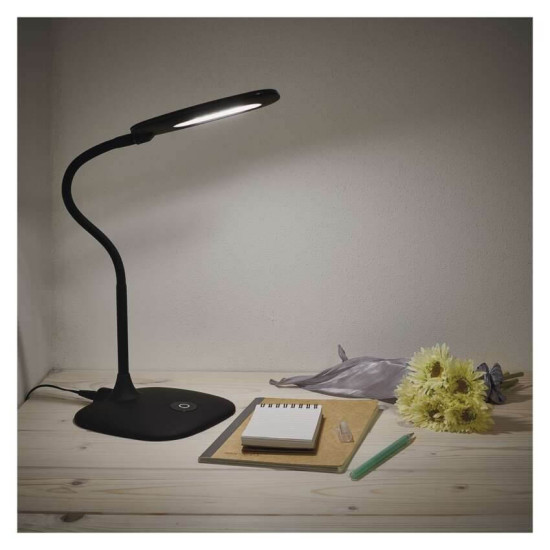 Emos LED Schreibtischleuchte 6,5W neutralweiss 4000K Schwarz 16x55cm Z7602B