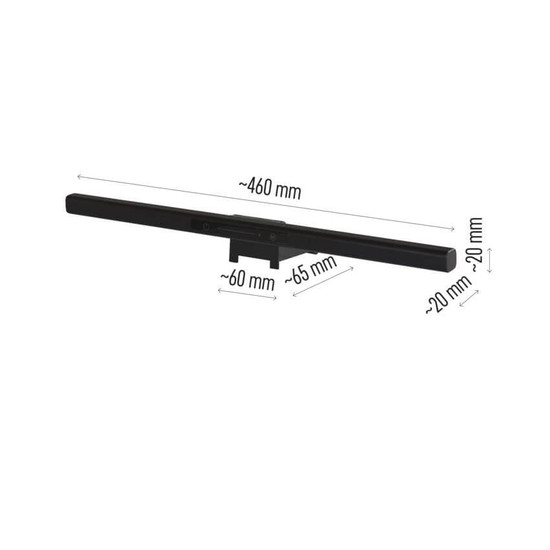 Emos LED Schreibtischleuchte 5,6W CCT warm-/neutralweiss 3000K/4000K/5000K Schwarz Aluminium 46x10,5cm Z7617