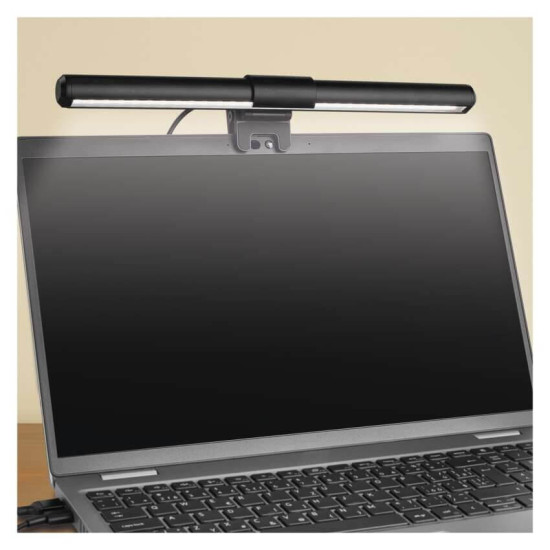 Emos LED Schreibtischleuchte 5,6W CCT warm-/neutral-/tageslichtweiss 3000K/5000K/6500K Schwarz Aluminium 30cm Z7625