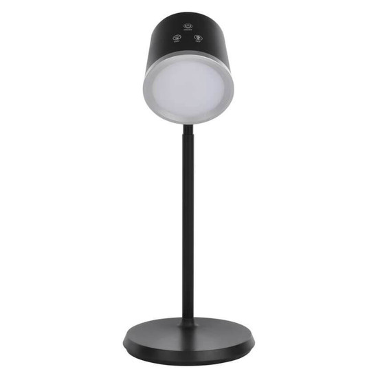 Emos LED Schreibtischleuchte 6W CCT warm-/neutral-/tageslichtweiss 3000K/4000K/6500K Akku Schwarz Aluminium 25x10cm Z7636B