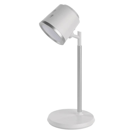 Emos LED Schreibtischleuchte 6W CCT warm-/neutral-/tageslichtweiss 3000K/4000K/6500K Akku Weiß Aluminium 25x10cm Z7636W