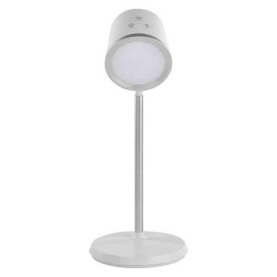 Emos LED Schreibtischleuchte 6W CCT warm-/neutral-/tageslichtweiss 3000K/4000K/6500K Akku Weiß Aluminium 25x10cm Z7636W