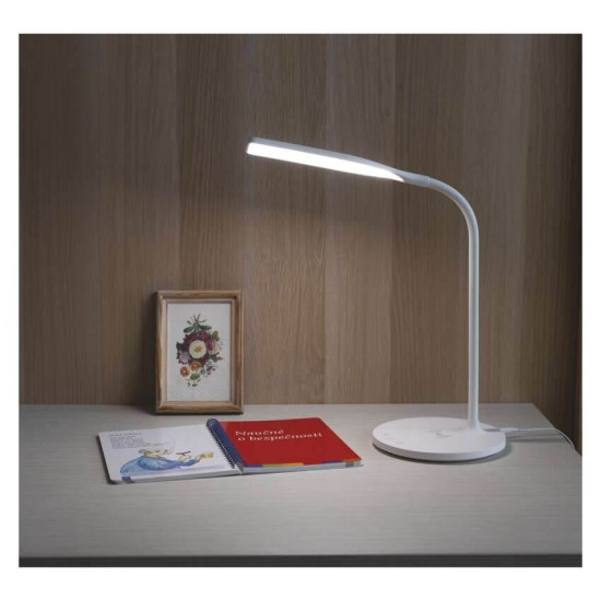 Emos LED Schreibtischleuchte 5,5W CCT warm-/neutral-/tageslichtweiss 3000K/4000K/5700K Weiß 30cm Z7637W