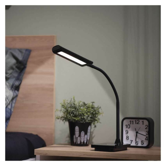 Emos LED Schreibtischleuchte 5,5W CCT warm-/neutralweiss 2700K/4500K Schwarz 35cm Z7639