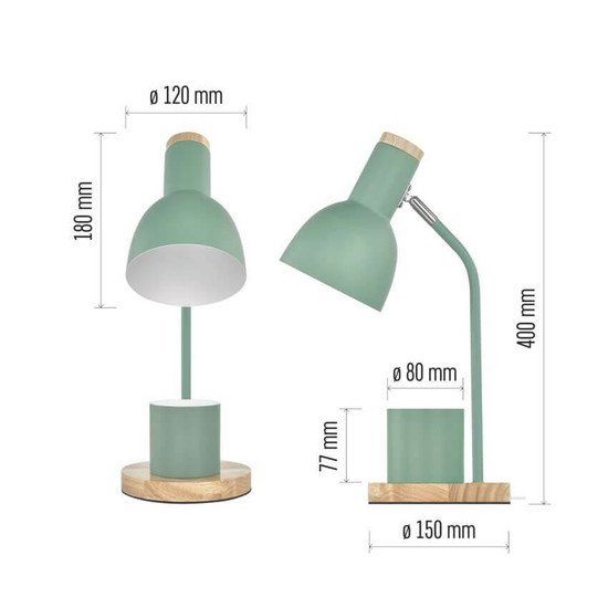 Emos LED Schreibtischleuchte 25W Grün 15x15cm Z7640GR