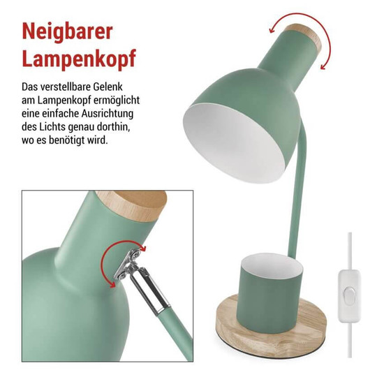 Emos LED Schreibtischleuchte 25W Grün 15x15cm Z7640GR