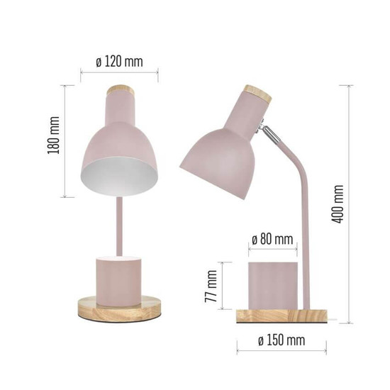 Emos LED Schreibtischleuchte 25W Rosa 15x15cm Z7640P