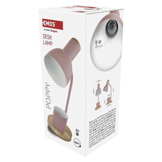 Emos LED Schreibtischleuchte 25W Rosa 15x15cm Z7640P