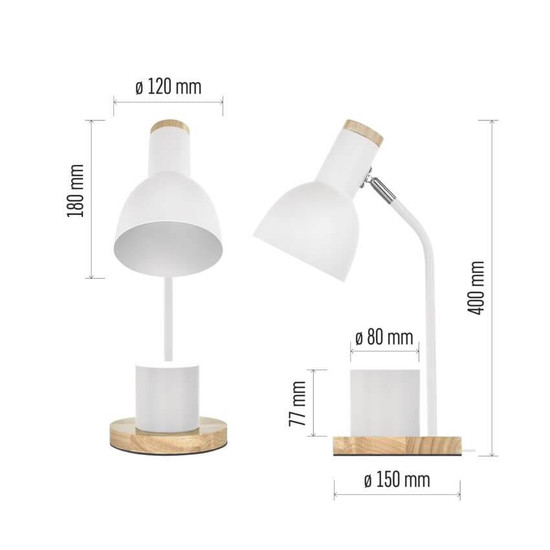 Emos LED Schreibtischleuchte 25W Weiß 15x15cm Z7640W
