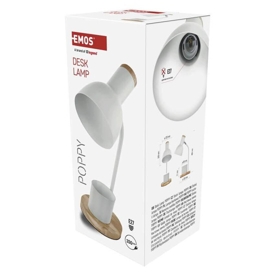 Emos LED Schreibtischleuchte 25W Weiß 15x15cm Z7640W