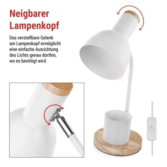 Emos LED Schreibtischleuchte 25W Weiß 15x15cm Z7640W