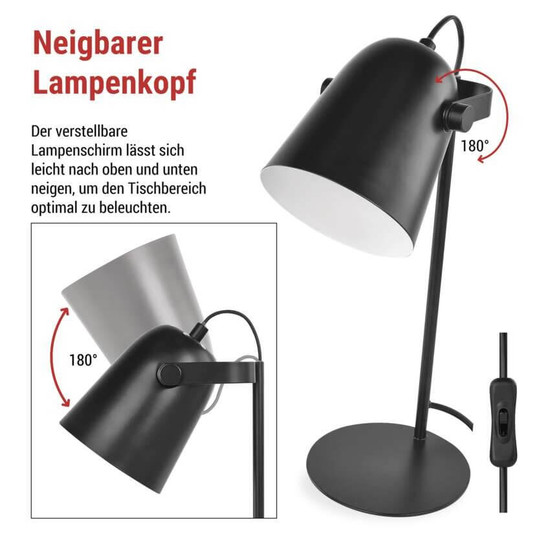 Emos LED Schreibtischleuchte 25W Schwarz 15x15cm Z7642B