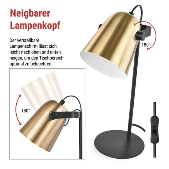 Emos LED Schreibtischleuchte 25W Golden 15x15cm Z7642GL
