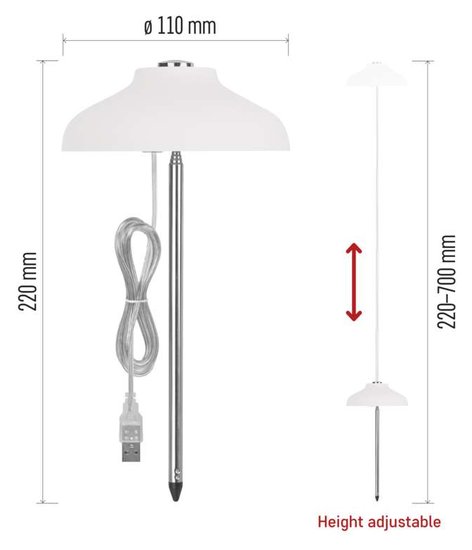 Emos LED Pflanzenleuchte 5W neutralweiss 3500K Weiß 11x11cm Z7901