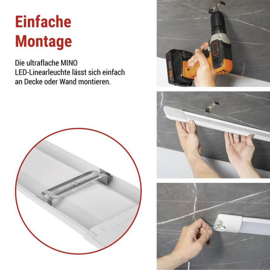 Emos LED Feuchtraumleuchte Mino 20W neutralweiss 4000K Weiß 60cm ZAB901
