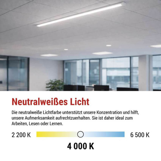 Emos LED Feuchtraumleuchte Mino 20W neutralweiss 4000K Weiß 60cm ZAB901