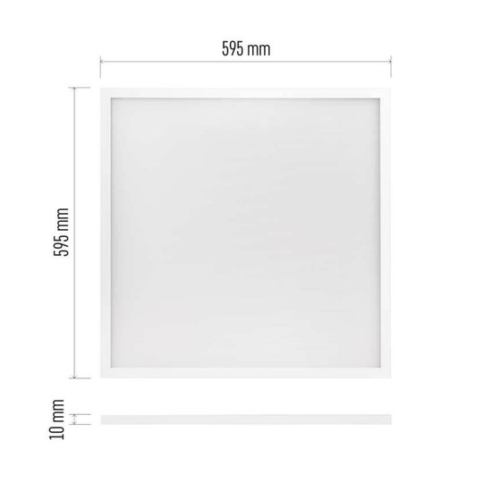 Emos LED Panel Proxo 33W neutralweiss 4000K Weiß Aluminium 59,5x59,5cm ZB1124