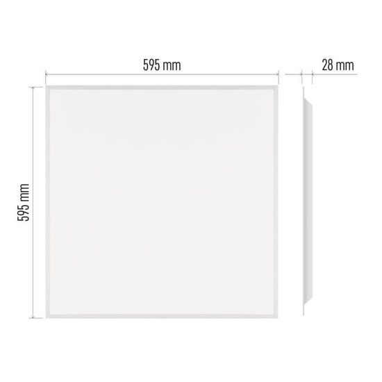 Emos LED Panel Rexxo 30W neutralweiss 4000K Bewegungsmelder Weiß Stahl 59,5x59,5cm ZB2210