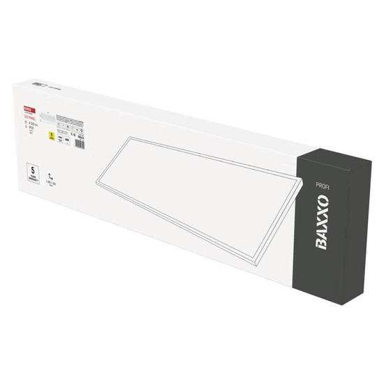Emos LED Panel Baxxo 36W neutralweiss 4000K Weiß Stahl 120x30cm ZB3624