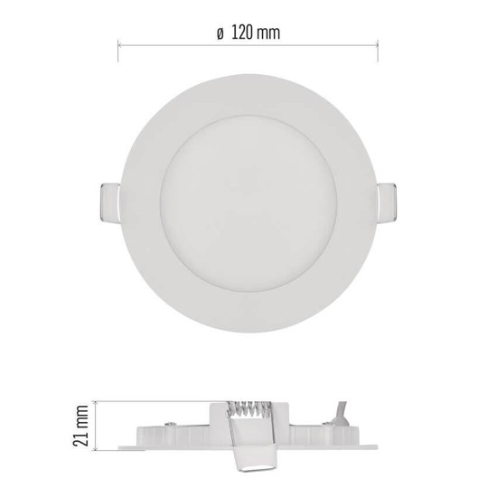 Emos LED Einbaustrahler Nexxo 7W neutralweiss 4000K Weiß Aluminium Ø12cm ZD1125
