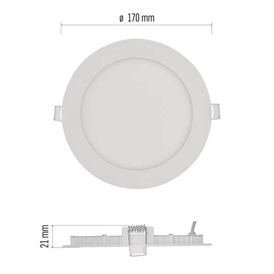 Emos LED Einbaustrahler Nexxo 12,5W neutralweiss 4000K Weiß Aluminium Ø17cm ZD1135